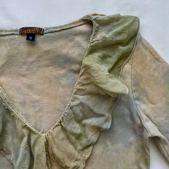 Vintage 90’s Frilly Trumpet Sleeve Top - Picture 5 of 7